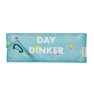 Imagem de CourtKit Pickleball Toalha de suor refrescante com clipe de bolsa | Presentes acessórios engraçados para homens e mulheres (copo de martini)