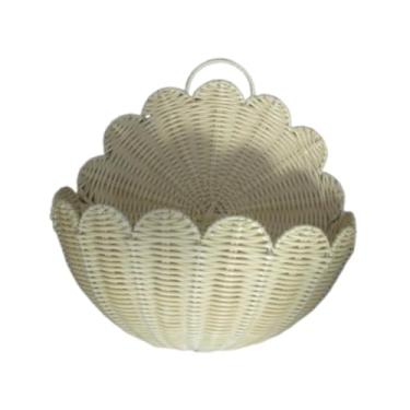 Imagem de predolo Cesto de parede trançado, decorativo, para pendurar, ideal para guardar brinquedos e frutas na porta de entrada do quarto do bebê, Xs