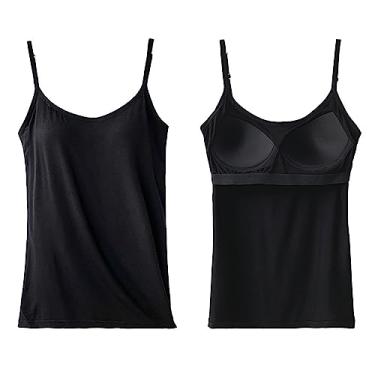 Imagem de Regatas femininas com sutiã embutido - ioga para meninas - Camisa ioga, camisola com alça ajustável, regata Cami, regatas para corrida, blusa para exercícios Hoghaki