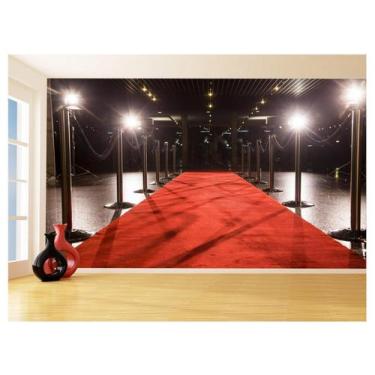 Imagem de Papel De Parede 3D Arte Tapete Vermelho Fotos 3,5M Tra160 - Você Decor