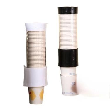 Imagem de Suporte Porta Copos Descartaveis Autoadesivo Sem Furos Grande Capacidade Organizador Decorativo Parede(Sortidas,Porta copo)