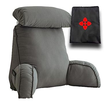 Imagem de Almofada grande de descanso de encosto para adultos, almofada de suporte lombar para aliviar a dor, almofada de abraço, almofada de cabeceira, travesseiro de leitura para ler jogos, assistir TV 75 ×