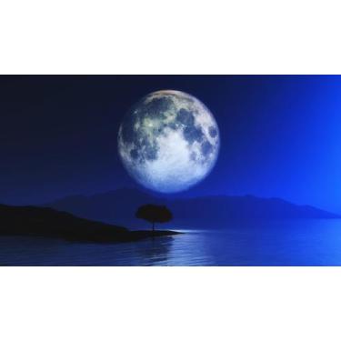 Imagem de Adesivo Decorativo De Parede Paisagem Lua Cheia Lindo - Gaudesivos