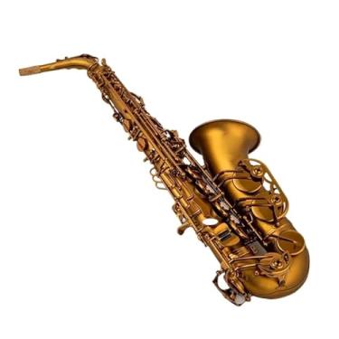 Imagem de Instrumento de saxofone Alto Eb Tune Saxofone Latão Instrumento Musical Champanhe Dourado Laca Sax com Estojo Acessórios Fácil de Jogar (B)