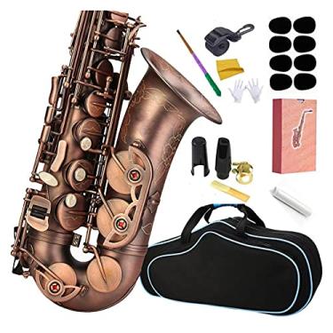 Imagem de Saxofone alto profissional E-Flat Saxofone alto, instrumentos musicais, simulação de cobre antigo, saxofone estudantil