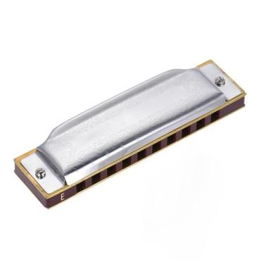 Imagem de Gaita diatônica profissional de 10 furos chave de C 20 tons para estudantes iniciantes (E)