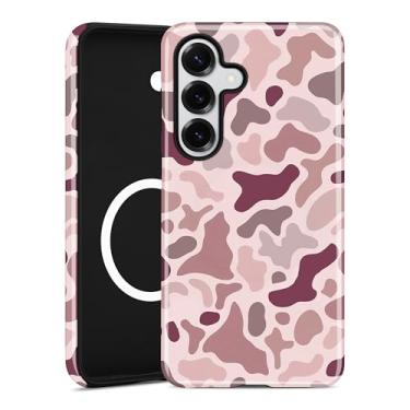 Imagem de Aitipy Capa de telefone camuflada magnética para Samsung Galaxy A16 5G, compatível com MagSafe, linda camuflagem rosa, estética TPU macio e policarbonato rígido, à prova de choque, capa protetora de
