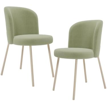 Imagem de Kit 02 Cadeiras Para Sala de Jantar Cozinha Estofada Gavi Arena L02 Bouclê Oliva - Lyam Decor