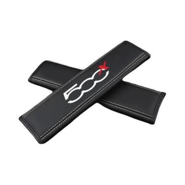 Imagem de Protetores De Cinto De Segurança Em Couro Para Fiat 500, 500C, 500X, 5