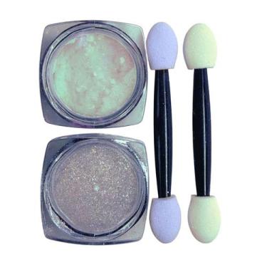 Imagem de Pó Asa Borboleta Dafu Nail Art Pincel Aplicador Gel UV