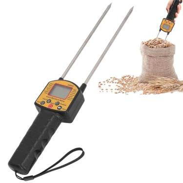 Imagem de Medidor de umidade digital inteligente, medidor de umidade portátil para teste de umidade de 14 grãos, visor LCD de luz de fundo e instruções de voz de baixo consumo de energia