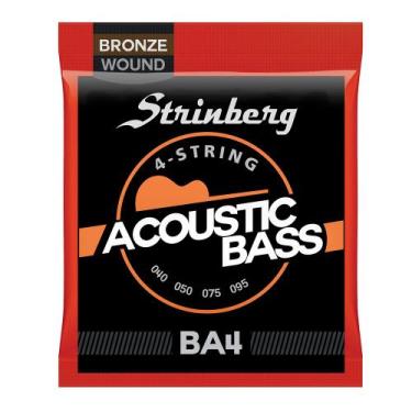 Imagem de Encordoamento para Contrabaixo Acústico Strinberg BA-4, Bronze Wound, 