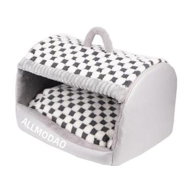 Imagem de Ｂｅｓｇａ Cama para Gatos Semi-Fechada, Casinha para Gatos, Tenda Pequena para Cães, Macia, Casa para Gatos de Interior, Suprimentos para Gatos, Gatinhos e, Gray L