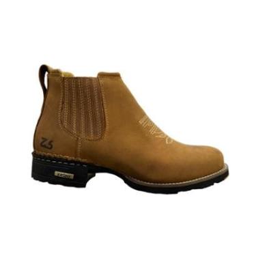 Imagem de Botina Zebu Masculina em Couro 58020 Conhaque-Masculino
