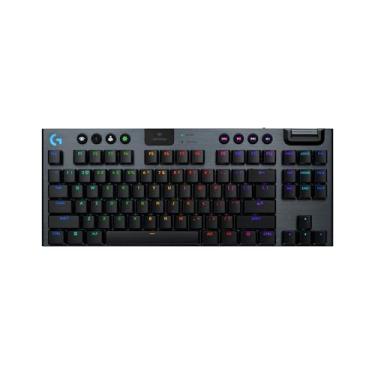 Imagem de Teclado Mecânico Gamer Sem Fio Logitech G915 X LIGHTSPEED com Design TKL,RGB LIGHTSYNC, USB ou Bluetooth, Teclas Programáveis, Switch de Perfil Baixo GL Tactile e Bateria Recarregável - Preto