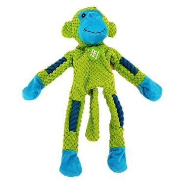Imagem de Brinquedo Mordedor Pet Macaco Pelúcia Sonoro c/ corda Pawise, Verde