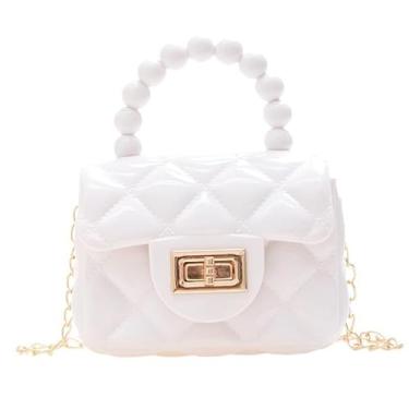 Imagem de Bolsas transversais para mulheres, pequena e fofa, bolsa de ombro, carteira de telefone, bolsa casual, trabalho, viagem, bolsa de mão para compras, Branco, Tendência