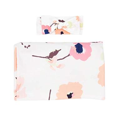 Imagem de CUOFYUNL Conjunto de faixa para cabeça de cobertor para recém-nascido infantil macio para receber acessórios de cobertor (80 * 80)