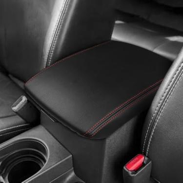 Imagem de DEYTOP Capa de console central para Nissan Frontier 2005-2021 capa de apoio de braço de carro para Nissan Xterra 2005-2015 acessórios protetor de braço de couro anti-arranhões (preto com pontos