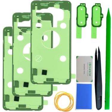 Imagem de iStable Fita adesiva de capa traseira compatível com Samsung Galaxy S10e Tiras adesivas de substituição da caixa da porta da bateria traseira SM-G970F/DS (pacote com 3)