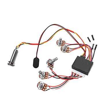 Imagem de Harness de Fiação Guitarra Pré-Amplificador Ativo para Peças Captador Elétrica e Baixo -III Potenciômetros Redução Ruído