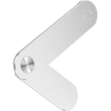 Imagem de Suporte para laptop, suporte magnético de montagem lateral, suporte de expansão portátil dobrável para monitor de computador (prata)