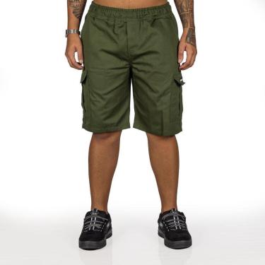 Imagem de Bermuda Overking Cargo Sarja Verde-Masculino
