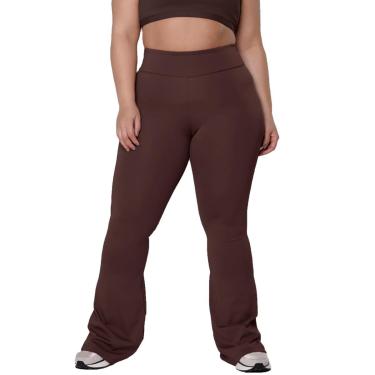 Imagem de Calça Flare Bailarina Plus Size G1 G2 G3 G4 Cós Alta Em Suplex WOLFOX-Feminino