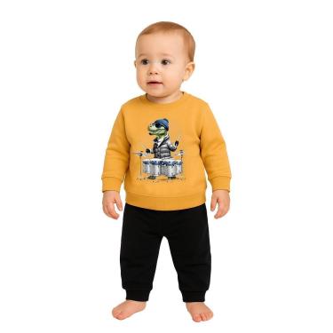 Imagem de Conjunto Moletom Com Punhos Infantil Menino Estampado Kyly-Masculino