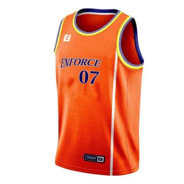 Imagem de Camiseta Regata Basquete Treino Academia Laranja Enforce-Masculino