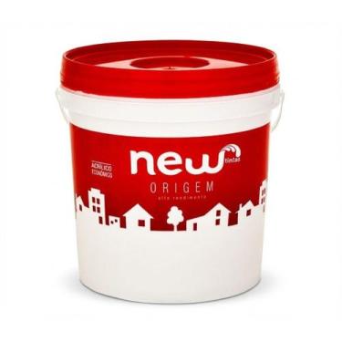 Imagem de Tinta acrílica origem fosco econômico 3,6 litros branco New Tintas