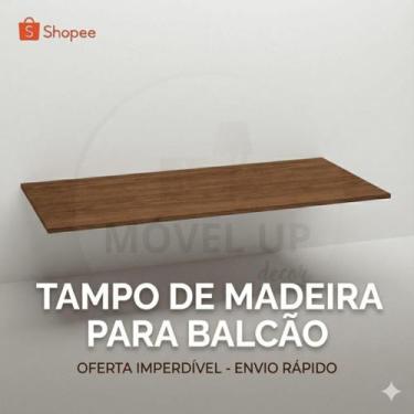 Imagem de Tampo De Cozinha 120x51cm Nogueira p/ Balcão de Pia Armário Cooktop Em