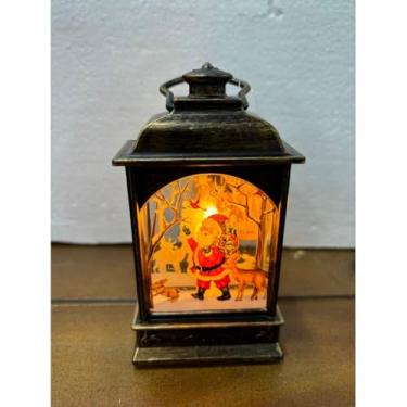 Imagem de DECORAÇÃO LUMINÁRIA ENFEITE NATALINO LAMPARINA DE NATAL LED (Estilo 7 Ferrgem)