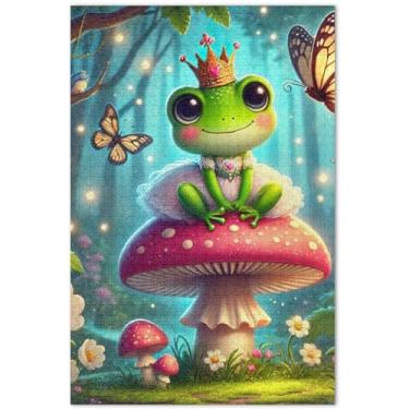 Imagem de Quebra-cabeça sapo princesa cogumelo 1000 peças para adultos decoração de casa arte Prime quebra-cabeças presentes para amantes de quebra-cabeça, 75 x 40 centímetros