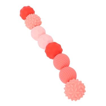 Imagem de KUIDAMOS Conjunto de Bolas Magnéticas Texturizadas de Alta Elasticidade, Diversas Texturas para Alívio do Estresse, Brinquedos de Silicone para Crianças e Adultos (Vermelho)