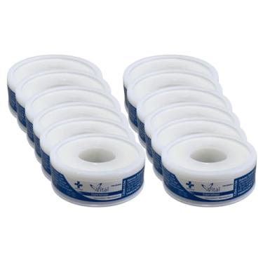 Imagem de Esparadrapo Impermeável Branco 1,25cm x 4,5m - Kit com 12 Unidades