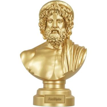 Imagem de Estátua Busto Asclépio - Esculápio - Deus Grego da Medicina (Cor Ouro)