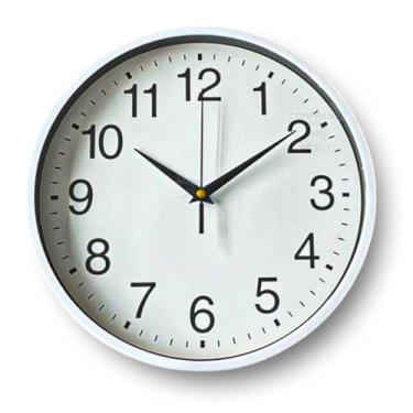 Imagem de Relógio de Parede Silencioso Moderno Decorativo - Ideal para Cozinha, Quarto, Sala, Escritório - Cor Preto ou Branco - Design Minimalista e Fácil de Instalar (Branco)