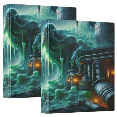 Imagem de Pacote com 2 pranchetas para amamentação Horror Liquid Monsters com bolsos, pasta de 3 furos 27 x 31,5 cm