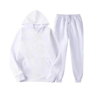 Imagem de Conjunto De Moletom Com Capuz Feminino Para Outono E Inverno, Calças D