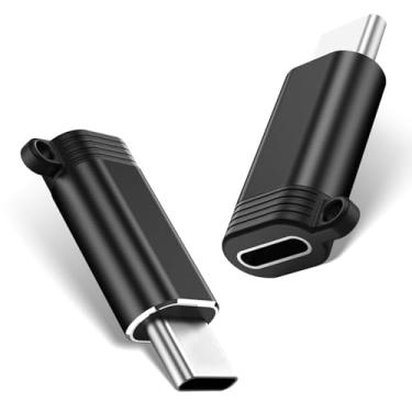 Imagem de Pacote com 2 adaptadores L para USB C para iPhone 17/17 Pro Max/16/15, para carregador iPhone 17/16, 17 acessórios, suporta carregamento e transferência de dados, cabo conector de carregador tipo C