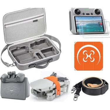 Imagem de DJI Conjunto de acessórios Mini 4 Pro Fly More para DJI RC 2, estojo de transporte, suporte de hélice, capô de sol, almofada de pouso, protetor de tela e cordão, kit essencial 6 em 1