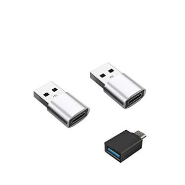 Imagem de Adaptador USB C fêmea para USB 3.0 macho (pacote com 2)