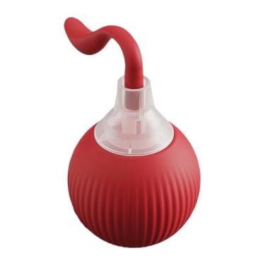 Imagem de Bola de Rolamento Automática para Cães - Brinquedo Interativo Eletrônico com Luz Para Filhotes e Adultos Treino e Exercício(Vermelho - Cauda curta)