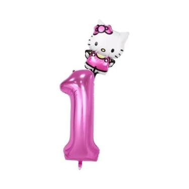 Imagem de Conjunto De Balões De Folha Hello Kitty 2 Peças Decorações Para Festa 