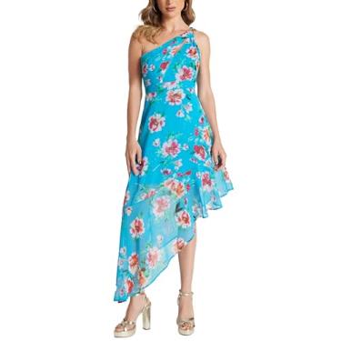 Imagem de GUESS Vestido feminino Veronique de um ombro só, Estampa Damalia, 13