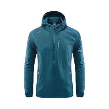 Imagem de Jaqueta Corta-vento Masculina Com Capuz, Proteção UV UPF 50+, Secagem 