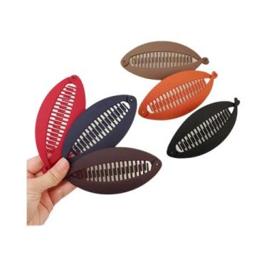 Imagem de Clipes De Cabelo Em Forma De Peixe Fosco, Suporte Para Rabo De Cavalo,