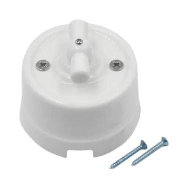 Imagem de Luz de parede de alta qualidade retrô botão cerâmico interruptor rotat