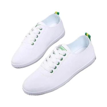 Imagem de Tênis Feminino Branco Casual Respirável Moda Primavera Verão 2024 - QR